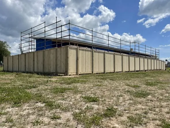 Laminata fence with matching balustrade at Kotare Park